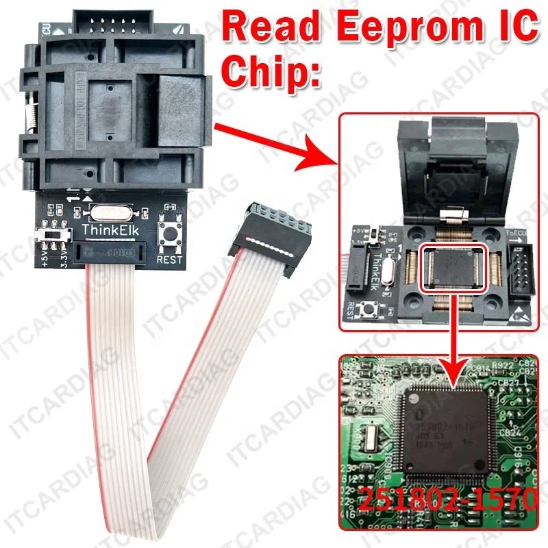 ThinkElk ToyoAC Mcu Flash 251802-1570 ECU Programmer for Toyota Lexus AC HVAC Air Conditioner Temperature Climate AMP Amplifier
