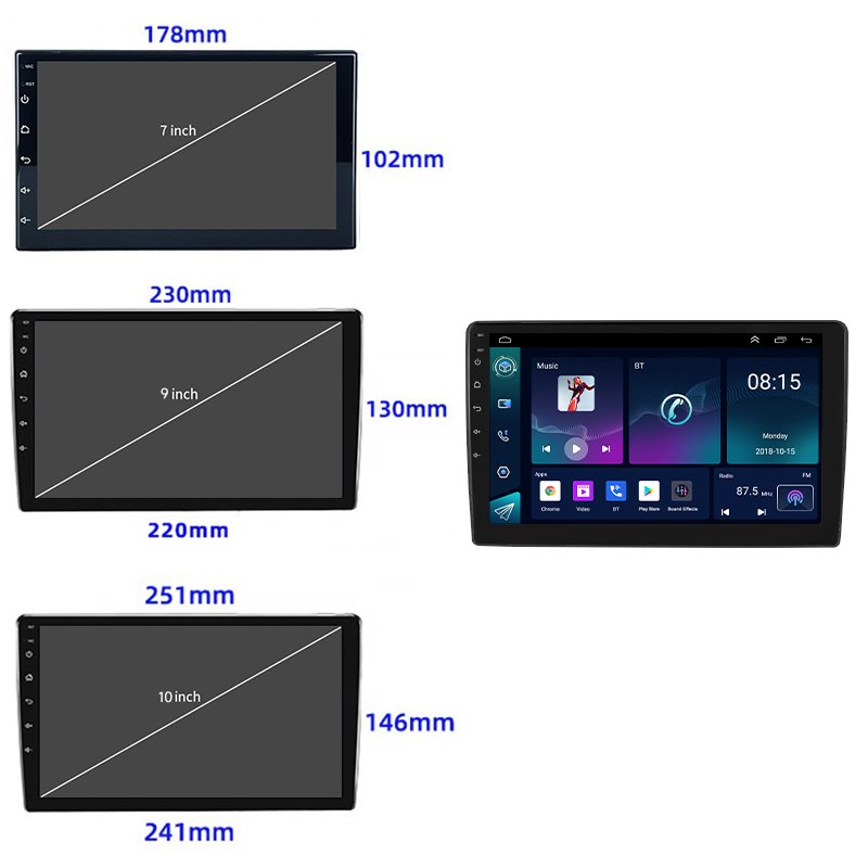 Drop Shipping 10 Inch Universal Touch Screen Android 9.1 System Radio Car Stereo Audio Player With GPS