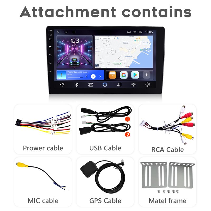 Drop Shipping 10 Inch Universal Touch Screen Android 9.1 System Radio Car Stereo Audio Player With GPS