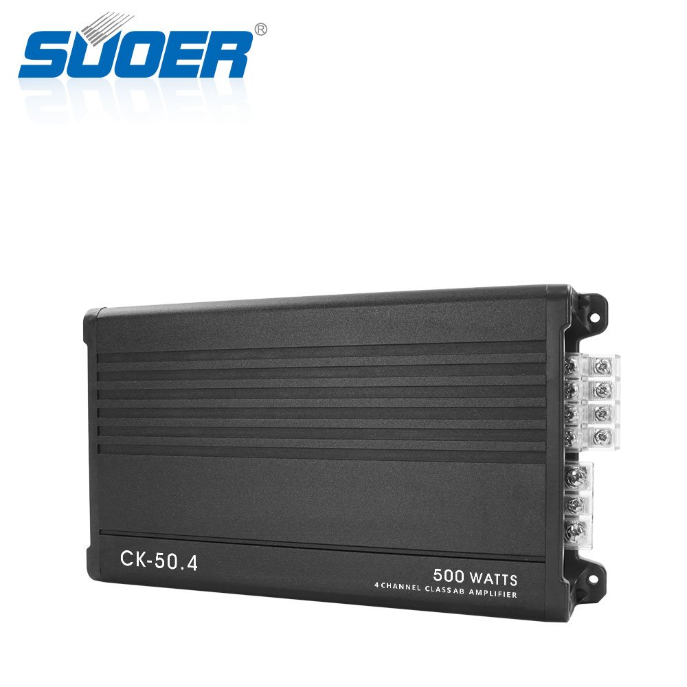 Suoer CK-50.4 Low Weight 4 Channel Car Power Amplifier 50 Watts*4 Class ab Good Price Amplifier