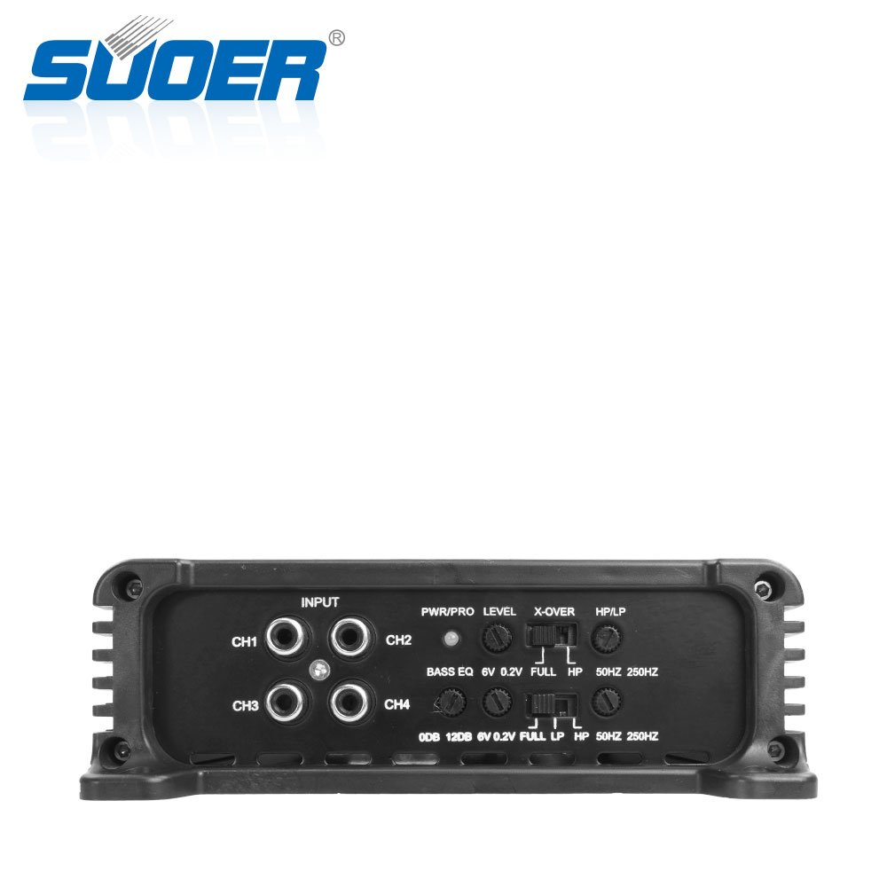 Suoer CK-50.4 Low Weight 4 Channel Car Power Amplifier 50 Watts*4 Class ab Good Price Amplifier