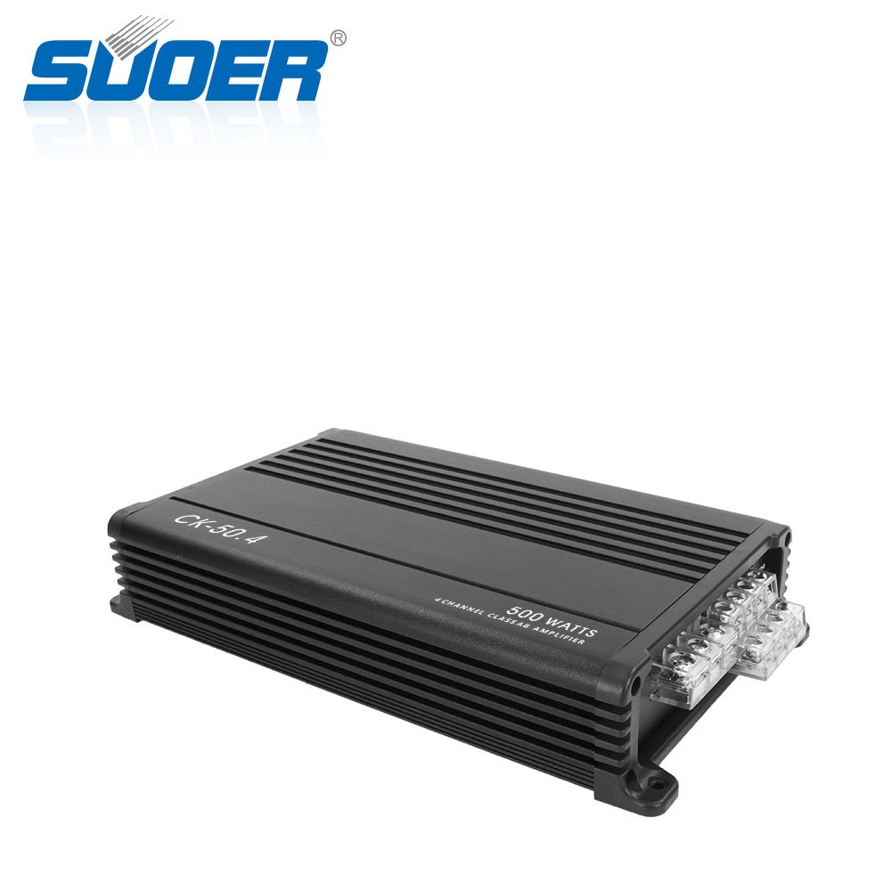 Suoer CK-50.4 Low Weight 4 Channel Car Power Amplifier 50 Watts*4 Class ab Good Price Amplifier