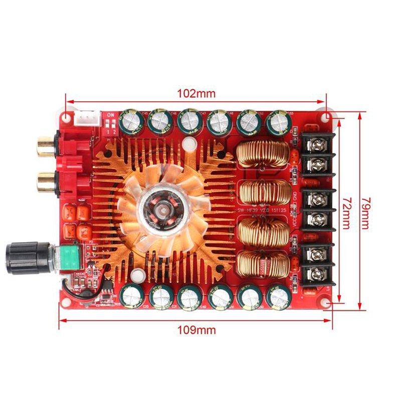 TDA 7498E 2X160W Dual Channel Audio Amplifier Board, Support BTL Mode 1X220W Single Channel, for Car Vehicle Computer