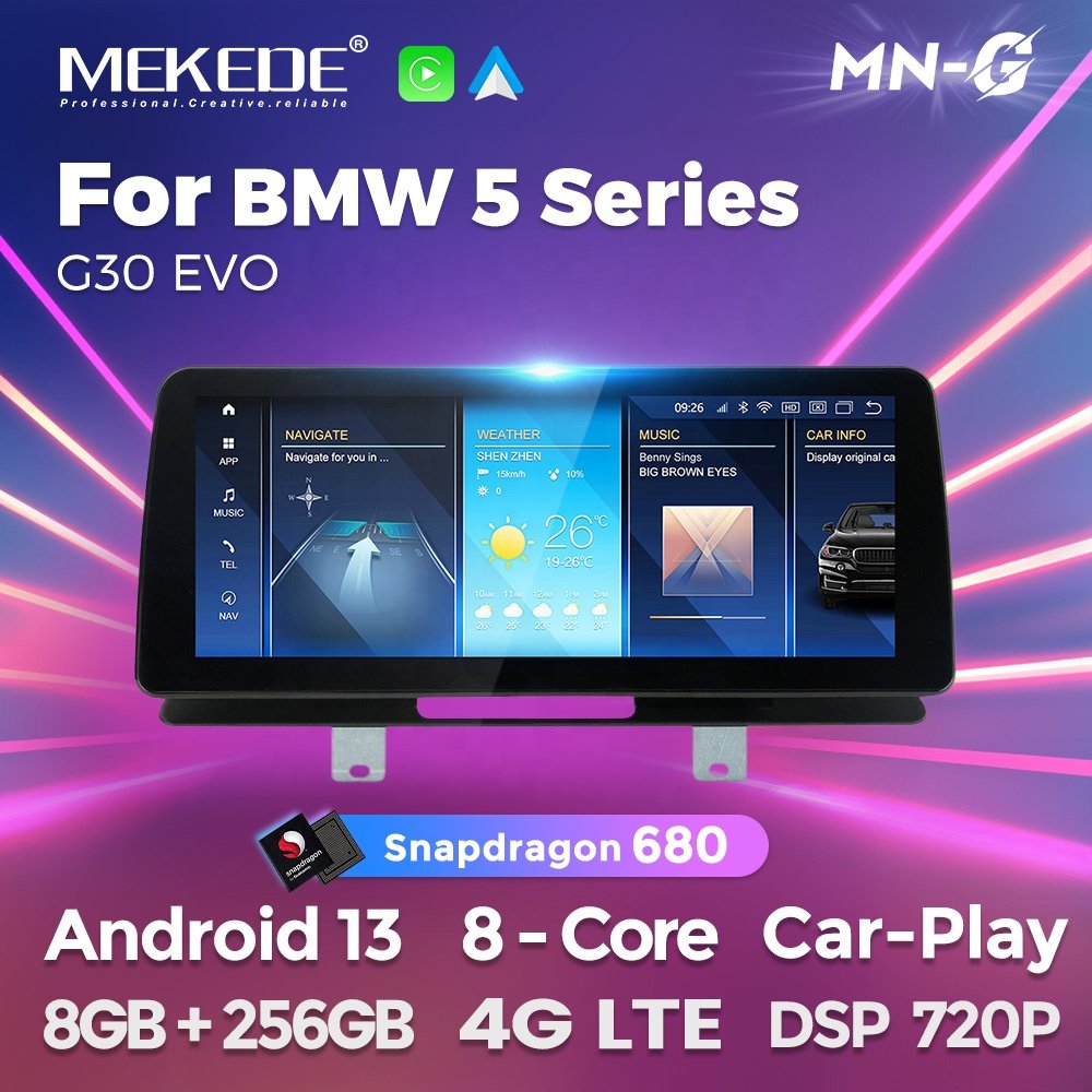 MEKEDE 680 Snapdragon Car Multimedia Player Android Screen Audio Dsp Sterio System Touch for BMW 5 Series G30 EVO