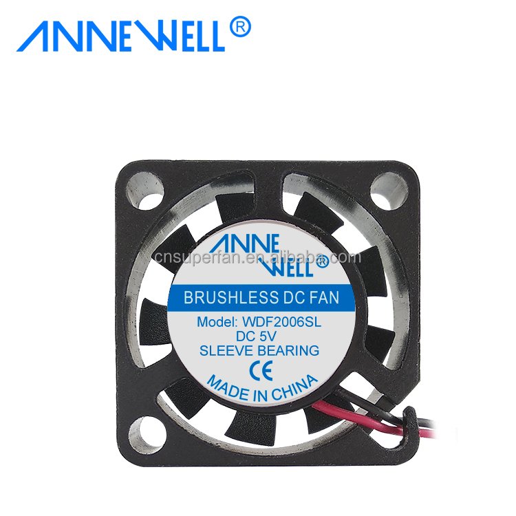 DC 2006 high CFM voltage regulator axial fans 12v 3v Dc Mini Cooling Fan Factory supply 20x20 high speed silent brushless fan