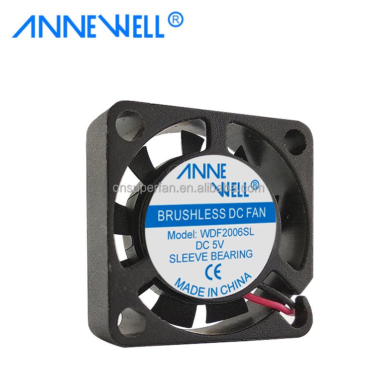 DC 2006 high CFM voltage regulator axial fans 12v 3v Dc Mini Cooling Fan Factory supply 20x20 high speed silent brushless fan