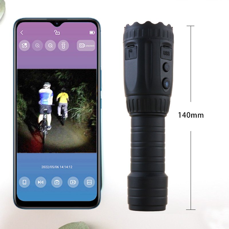 HD Video Camera Bicycle Light rechargeable Camping Accessories with Multifunctional Torch & Flashlight Bike
