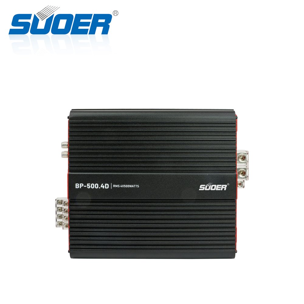 Suoer BP-500.4 Class d 4Channel Car Amplifier Wholesale Max Power High Performance Audio