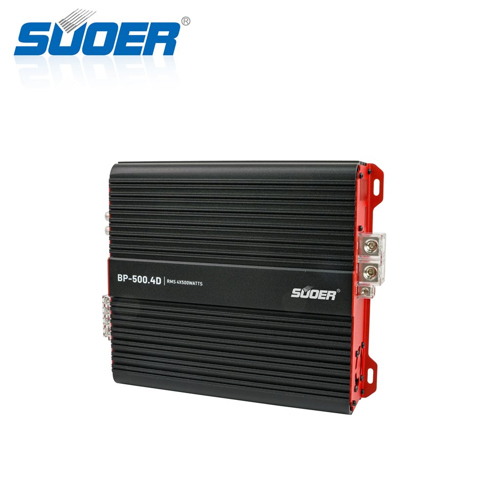 Suoer BP-500.4 Class d 4Channel Car Amplifier Wholesale Max Power High Performance Audio