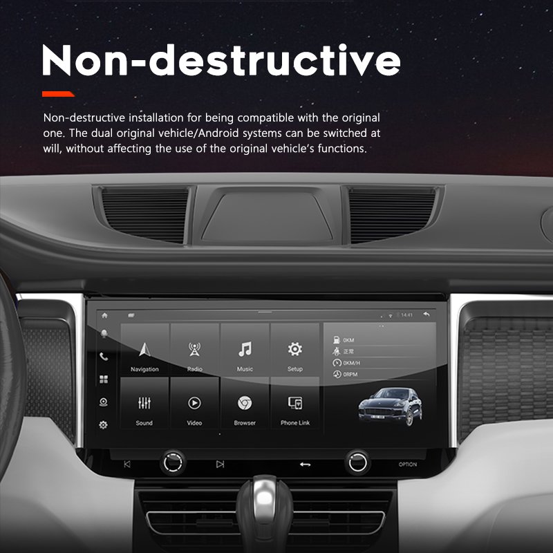 For 12.3 Inch Porsche Mica Macan Gps Radio Dvd System Carplay Single Din Audio Touch Screen Player Android Car Stereo
