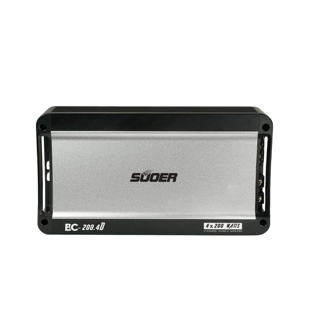 Suoer BC-200.4 New Arrival 12v Class d Audio Amplifier 4 Channel 200 Watts Class D Car Amplifier