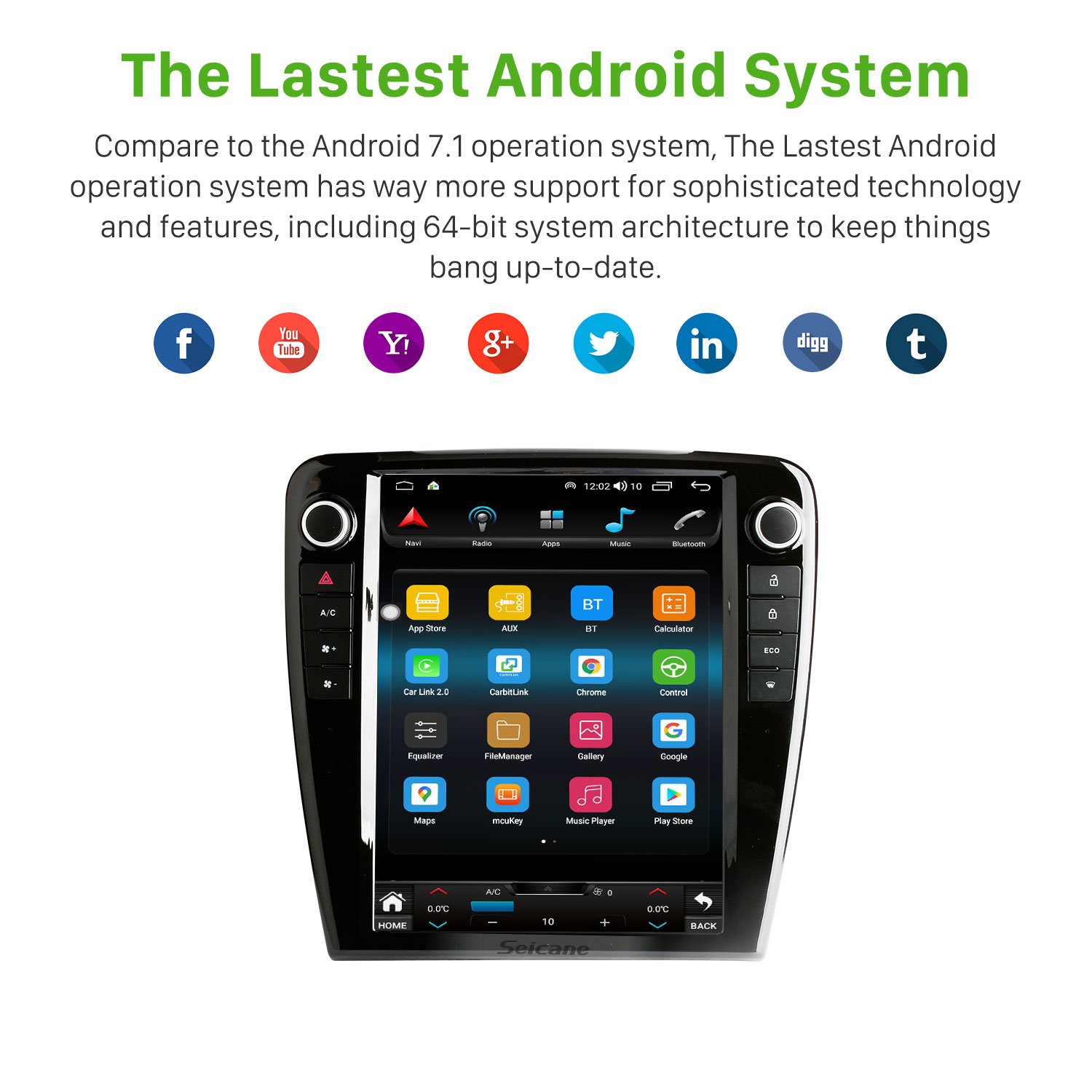 12.1 Inch Android 10.0 GPS Navigation Radio for 2010-2018 Jaguar XJL with Vertical Screen Radio Support Carplay
