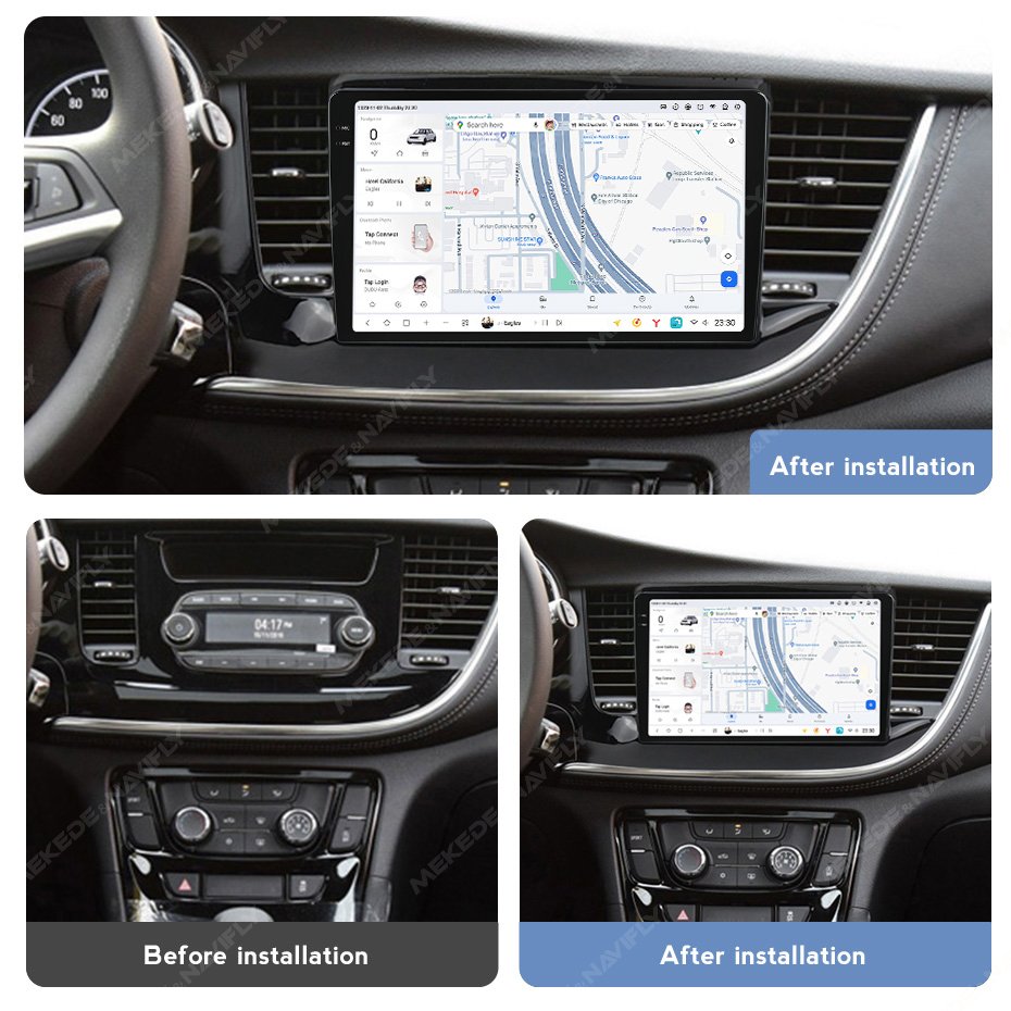 MEKEDE DUDUAUTO 10.36 Inch Full Screen Car Stereo Touch Radio Multimedia Player Navigation Qualcomm for Buick Encore 2016-2018