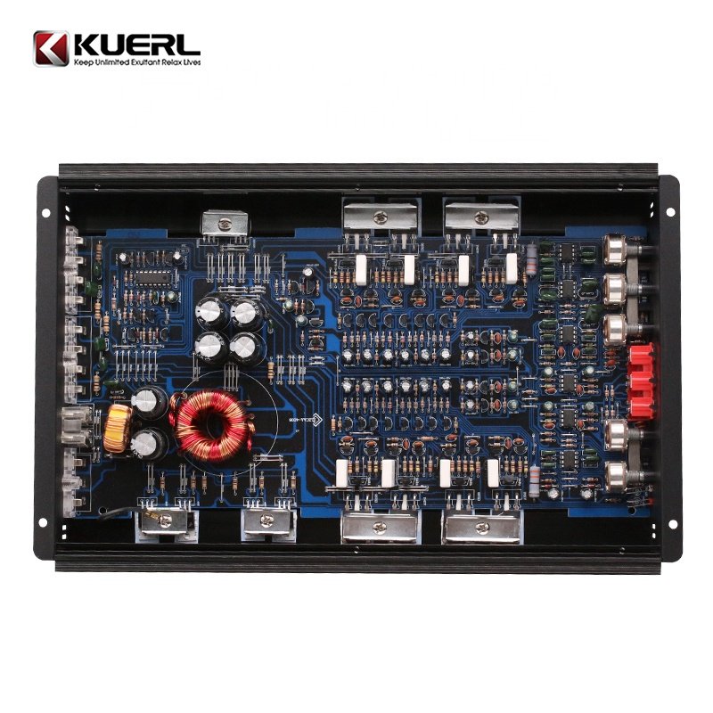 Kuer Latest Model Cheap Price Class AB 4 Channel 12V Auto Amplifier High Power Car Stereo Amplifier 80W*4