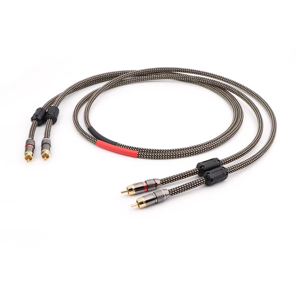 High Quality 4N OFC Car Audio 2 Rca to 2 Rca Audio Cable Amplifier Speaker Cables RCA Cable