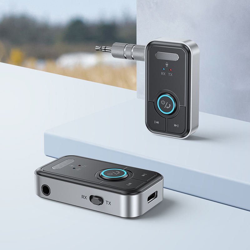 Mini Wireless Car Phone TV BT 5.3 Audio Receiver Transmitter 3.5MM AUX Stereo Amplifier With Microphone