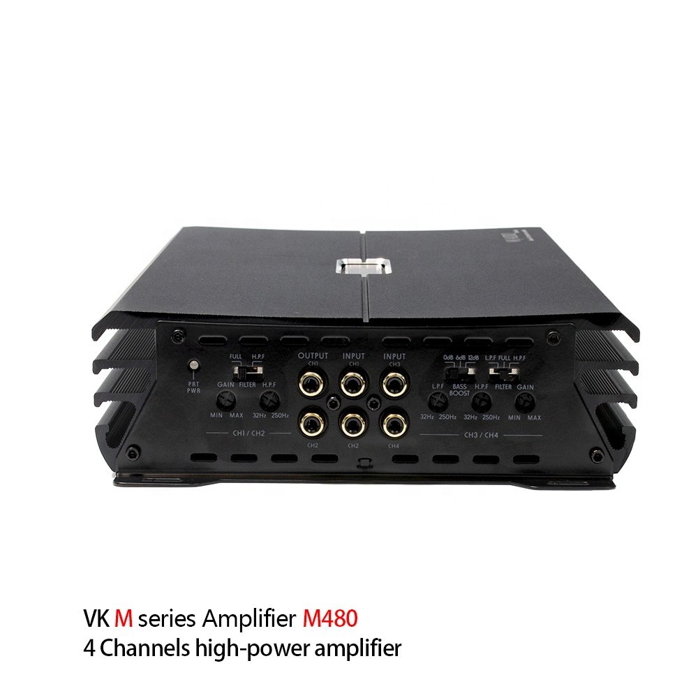 VK High-Performance 12V 4-Channel Car Amplifier Class AB Car Amplifier Monoblock Korean Amplifier Car Audio