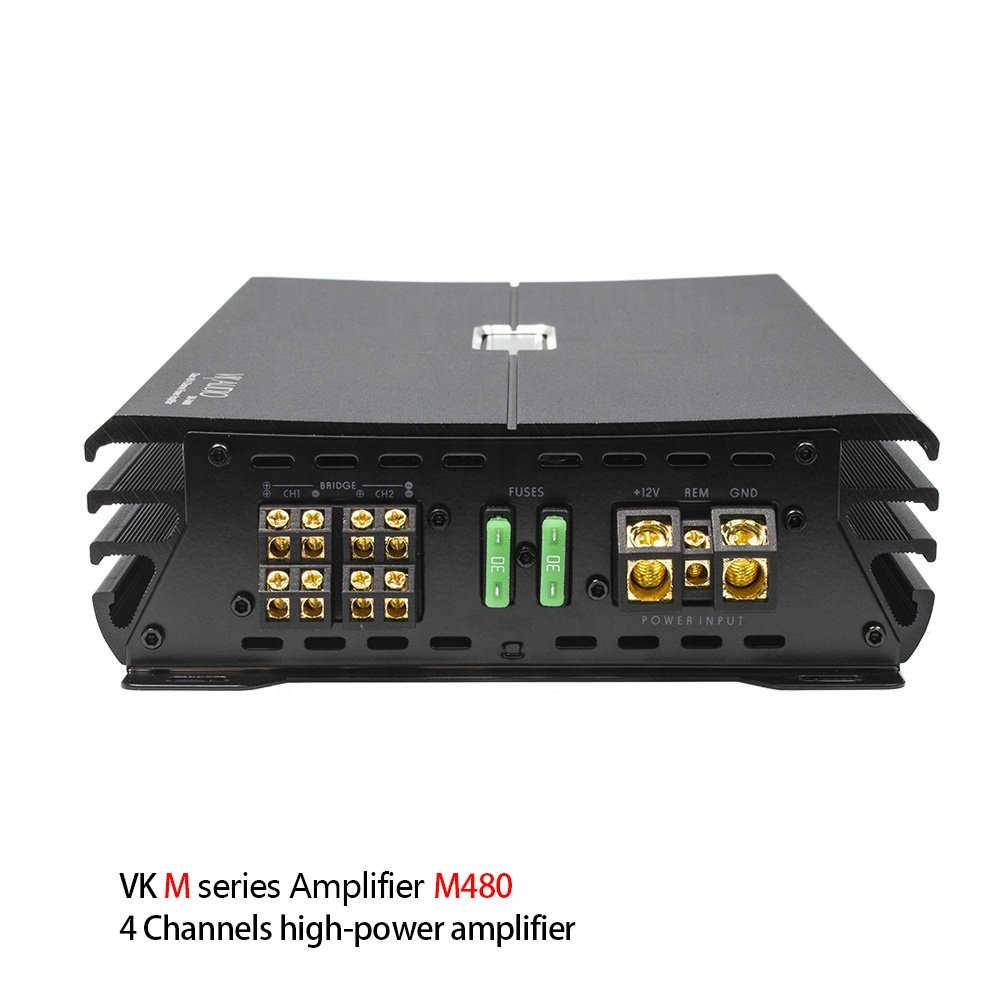 VK High-Performance 12V 4-Channel Car Amplifier Class AB Car Amplifier Monoblock Korean Amplifier Car Audio