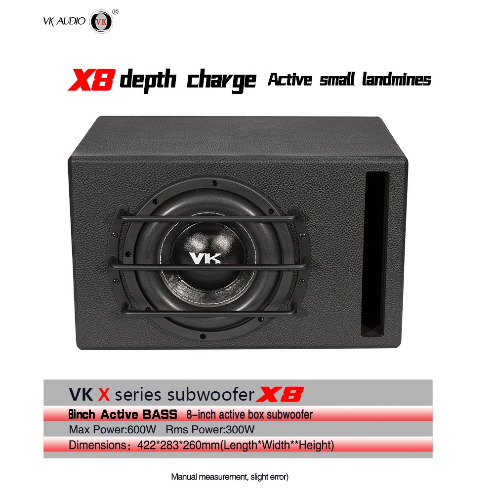 VK 8 Inch Woofer Single Coil Car Audio Subwoofer 1-Year Warranty Car Amplifiers and Subwoofer Audio Genre Subwoofers