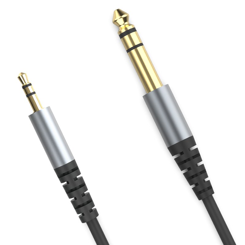 Factory 3.5mm to 6.35mm Adapter Aux Cable for Mixer Amplifier Cd Player Speaker Gold Plated 3.5 Male to 6.35 Male Audio Cable