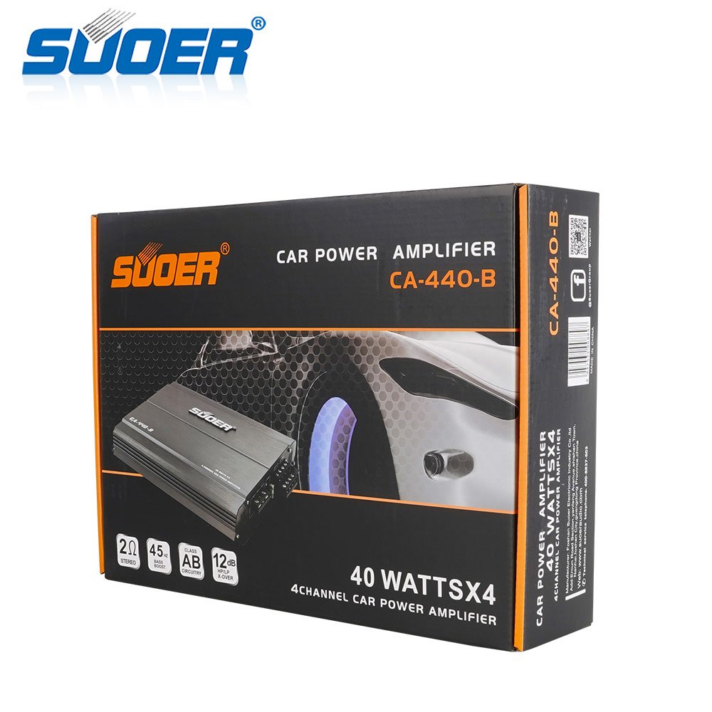 Suoer CA-440-B Audio Amplifier Car Music Power Mini Car Amplifier Trancformer Amp