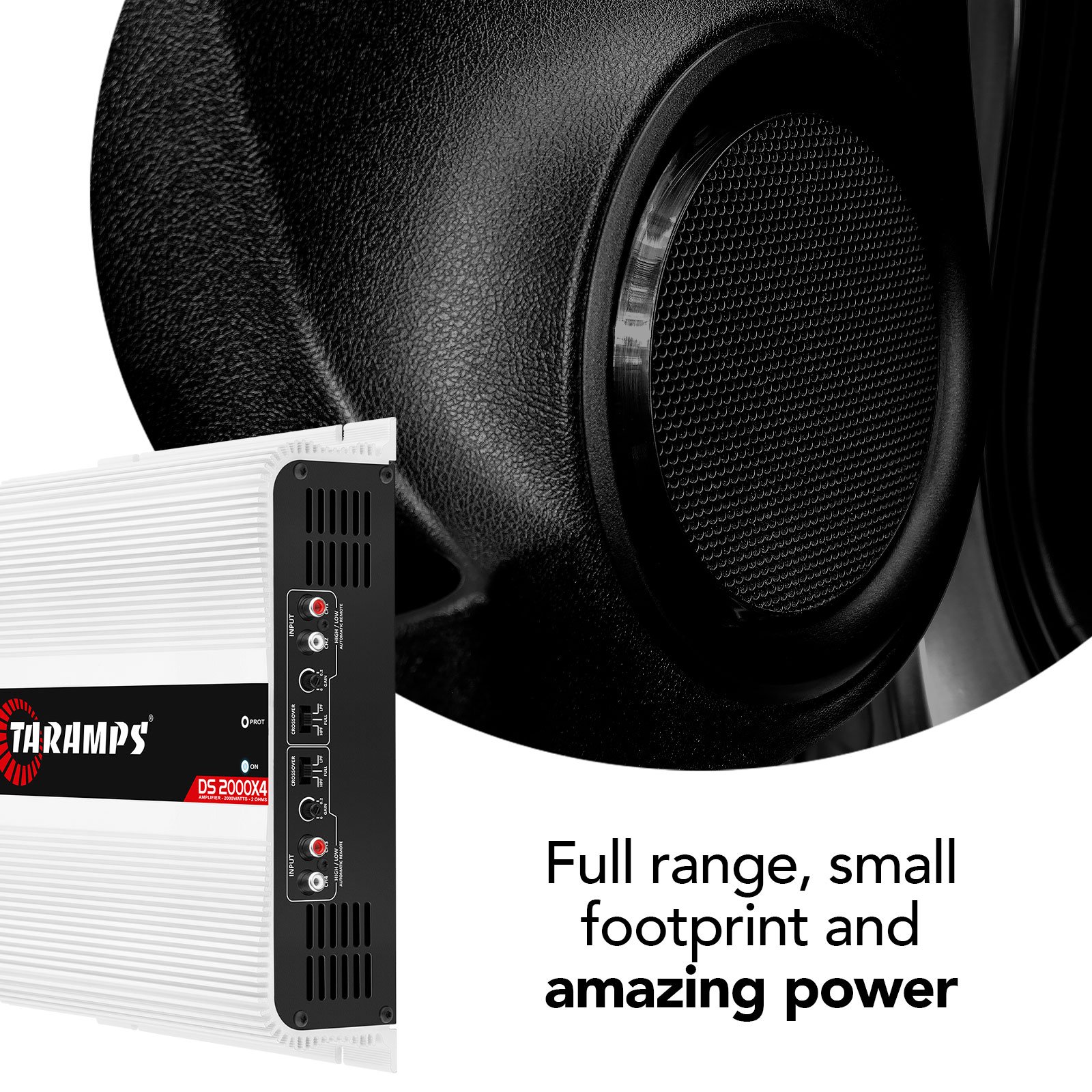 Taramps DS 2000x4 2 Ohms Amplifier 2000 Watts RMS 4 Channel 500x4 Watts RMS Digital Crossover HPF LPF Bridgedable Car Audio Sy