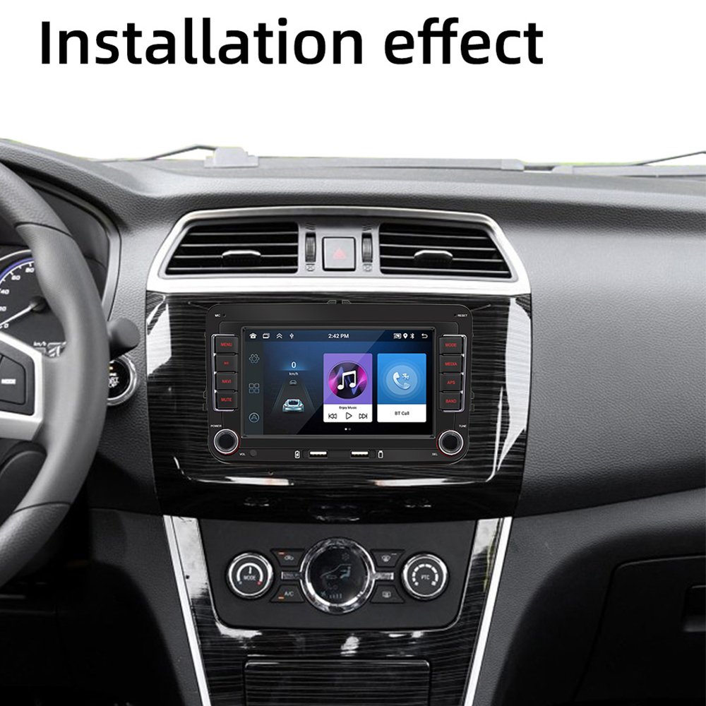 7 Inch 2 Din Touch Screen Android Auto Radio Player VW Carplay Mirror Link FM BT GPS WIFI Stereo Car Amplifier DSP Navigator MP4