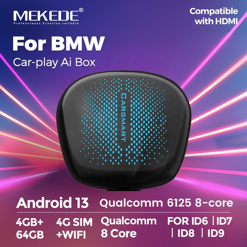 MEKEDE Smart AI Android Box Auto Gps 4g Car Play GPS 8CORE 4G SIM WIIFI for Universal BMW ID6 ID7 ID8 ID9