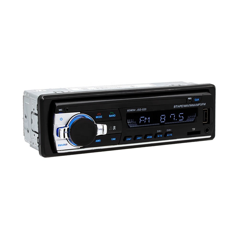 SHIYANG OEM/ODM Car MP3 Player Stereo Autoradio Car Radio BT 12V/24V 1 Din FM Aux in Receiver TF USB MP3 MMC WMA JSD-520