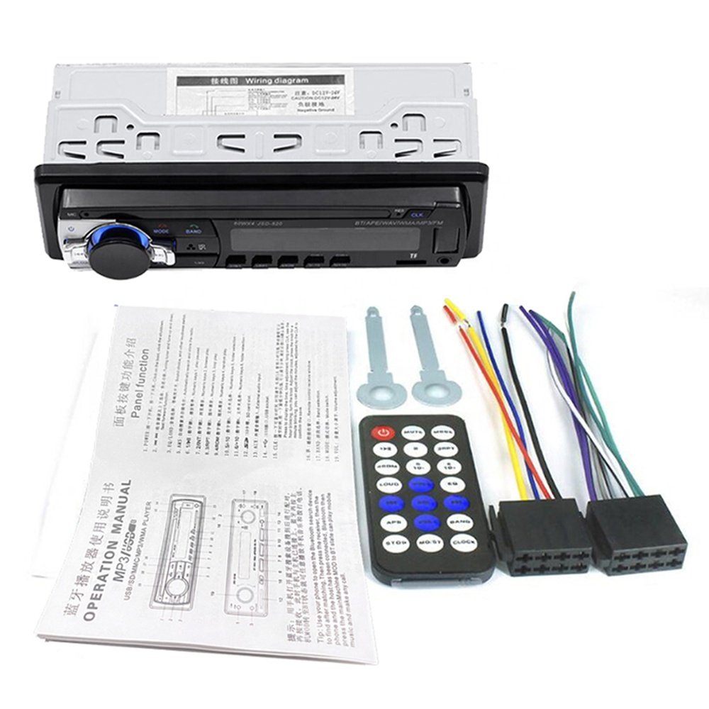 SHIYANG OEM/ODM Car MP3 Player Stereo Autoradio Car Radio BT 12V/24V 1 Din FM Aux in Receiver TF USB MP3 MMC WMA JSD-520