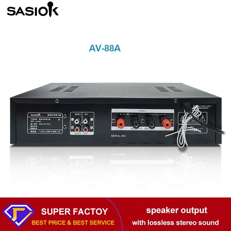 600W HIFI Around Sound AV-88A Support USB/BT/SD/FM Amplifiers Karaoke Wireless Power Professional Stereo Mixing Sound.