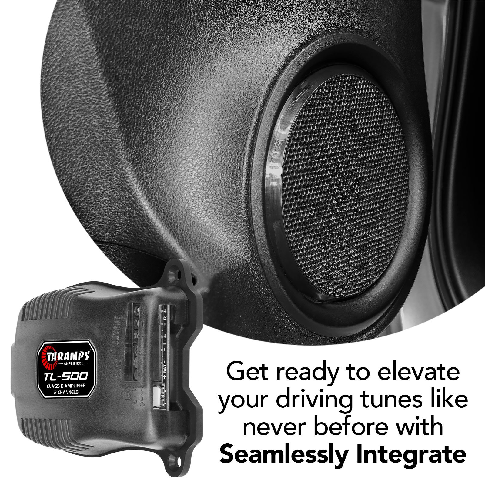 TL 500 Amplifier 90 Watts RMS 2 Ohms 2x 45 Watts RMS 2 Channels Digital Car Audio Amp Stereo A.R.T System Automatic Activation
