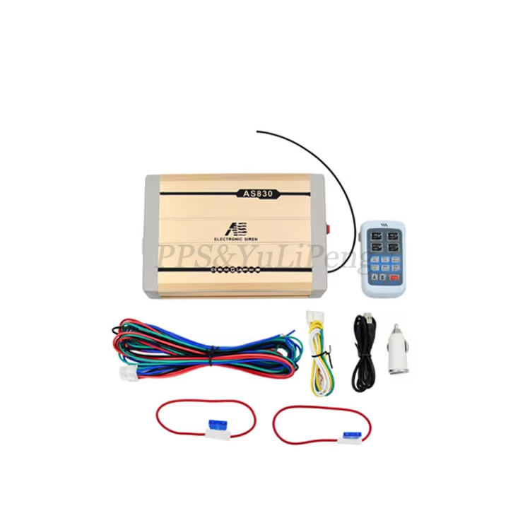 High Power Good Quality 400W Golden 12V Remove Control Horn Siren Amplifier with MP3 for Amblance Car or Boat