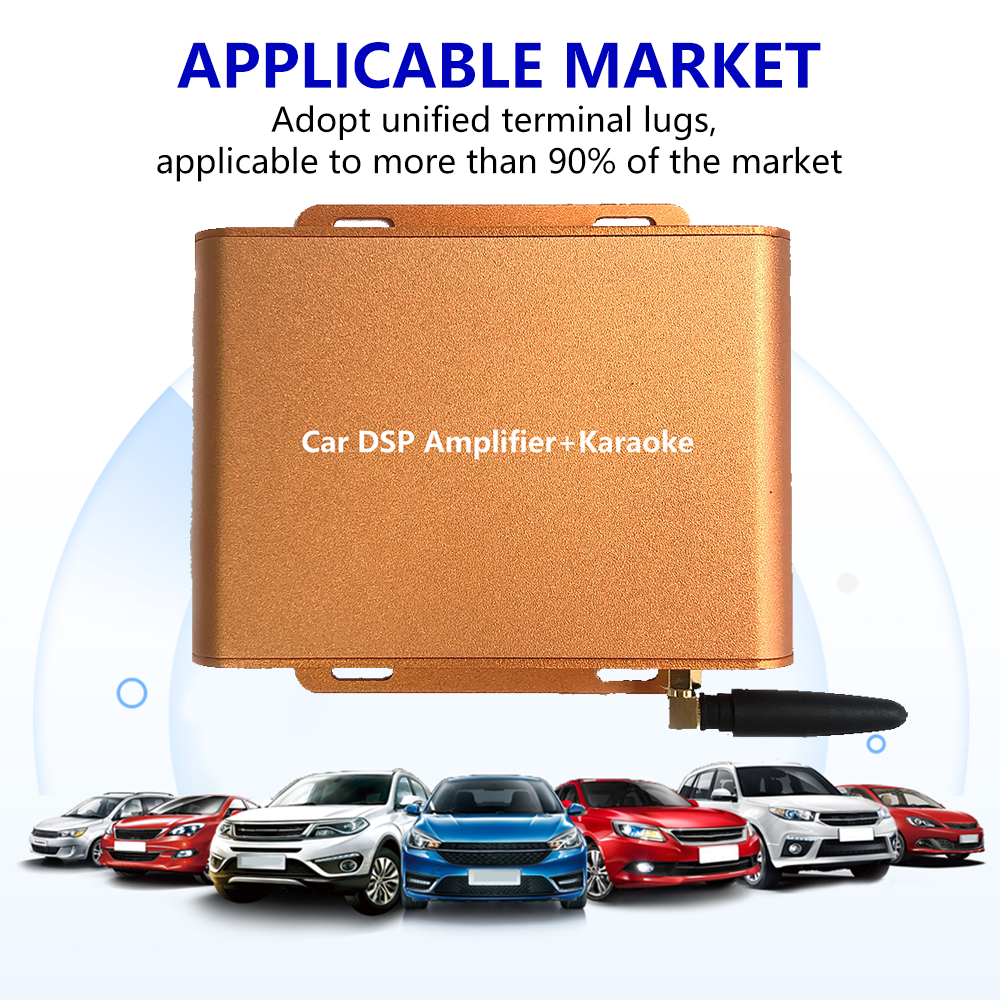 Bosstar Korean Amplifier Car Audio Karaoke With Car Wireless Microphone Dsp Power Amplifier for Android Stereo
