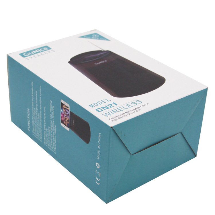 Custom Eco-friendly Corrugated Cardboard Paper Packaging Box White Card Printing Electronic Product Box Audio Color Box