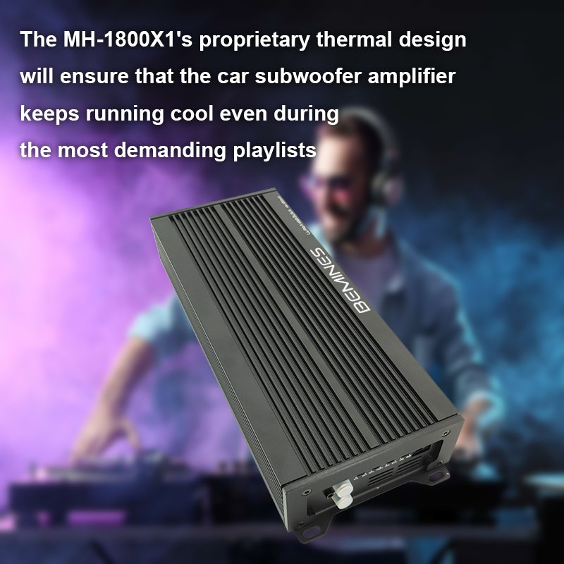 QMF-H-1800.1D Hot Seller Car Amplifier Korea Class D Mono Car Amplifier 7500W