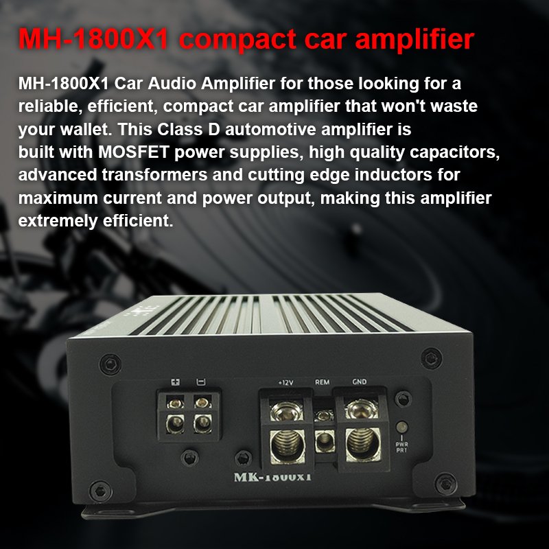 QMF-H-1800.1D Hot Seller Car Amplifier Korea Class D Mono Car Amplifier 7500W