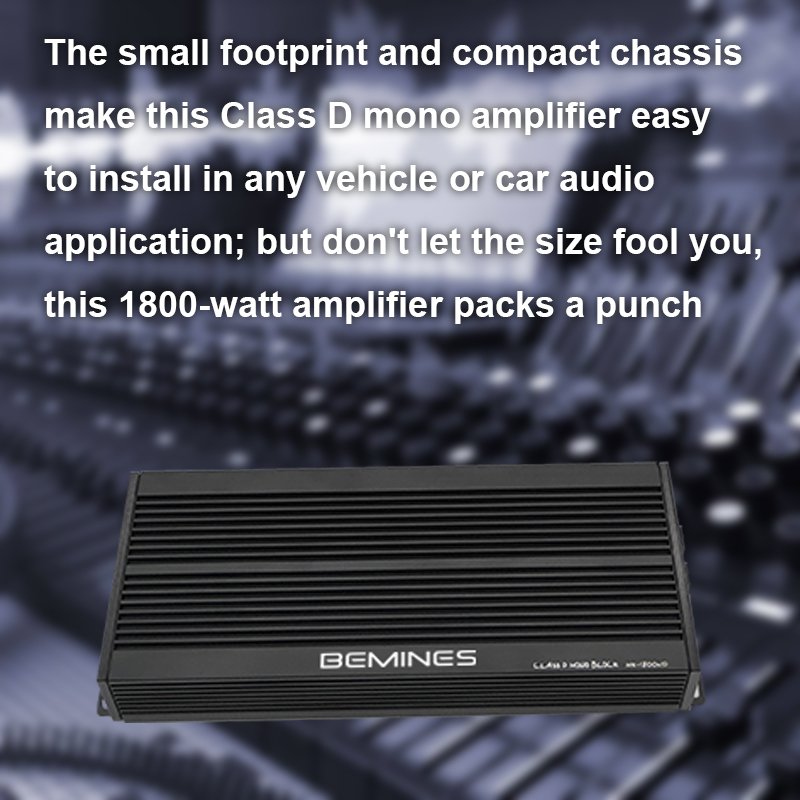QMF-H-1800.1D Hot Seller Car Amplifier Korea Class D Mono Car Amplifier 7500W