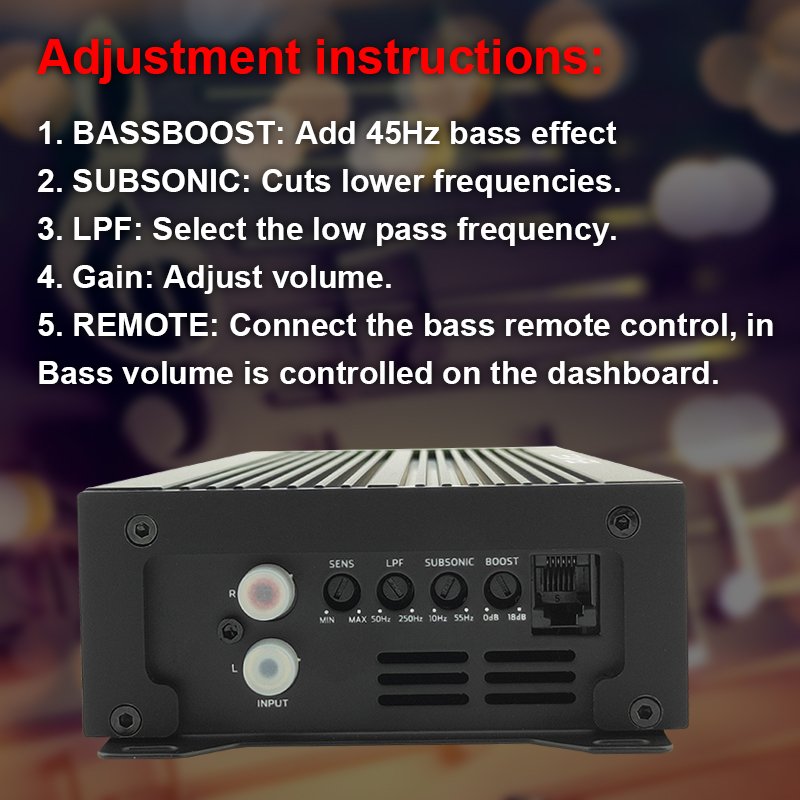 QMF-H-1800.1D Hot Seller Car Amplifier Korea Class D Mono Car Amplifier 7500W