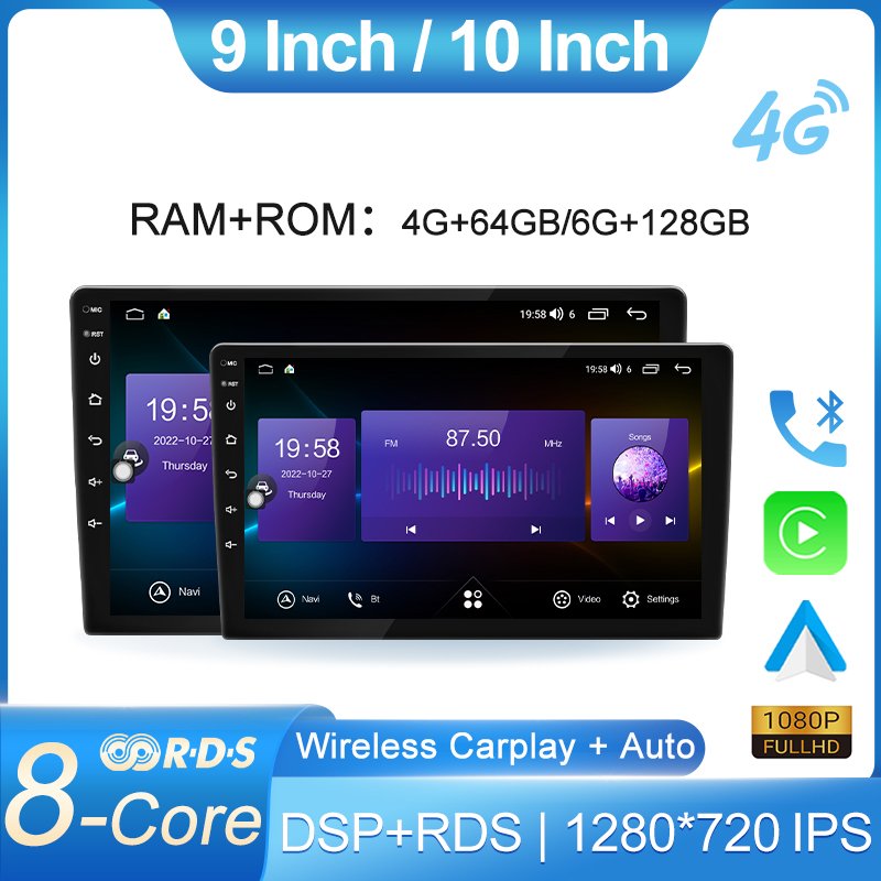 FYT7862S 2din Universal 4G Car Radio Video Multimedia Player LCD Touch Screen Audio Stereo Android Car Multimedia Player for Car