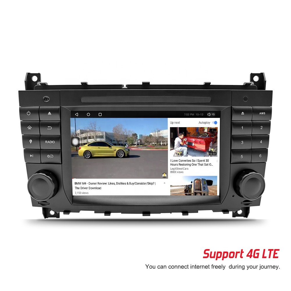 2din Android Car Radio for Mercedes benz W203 W209 W219 Benz C Class with Memory 4+64GB Car Audio System