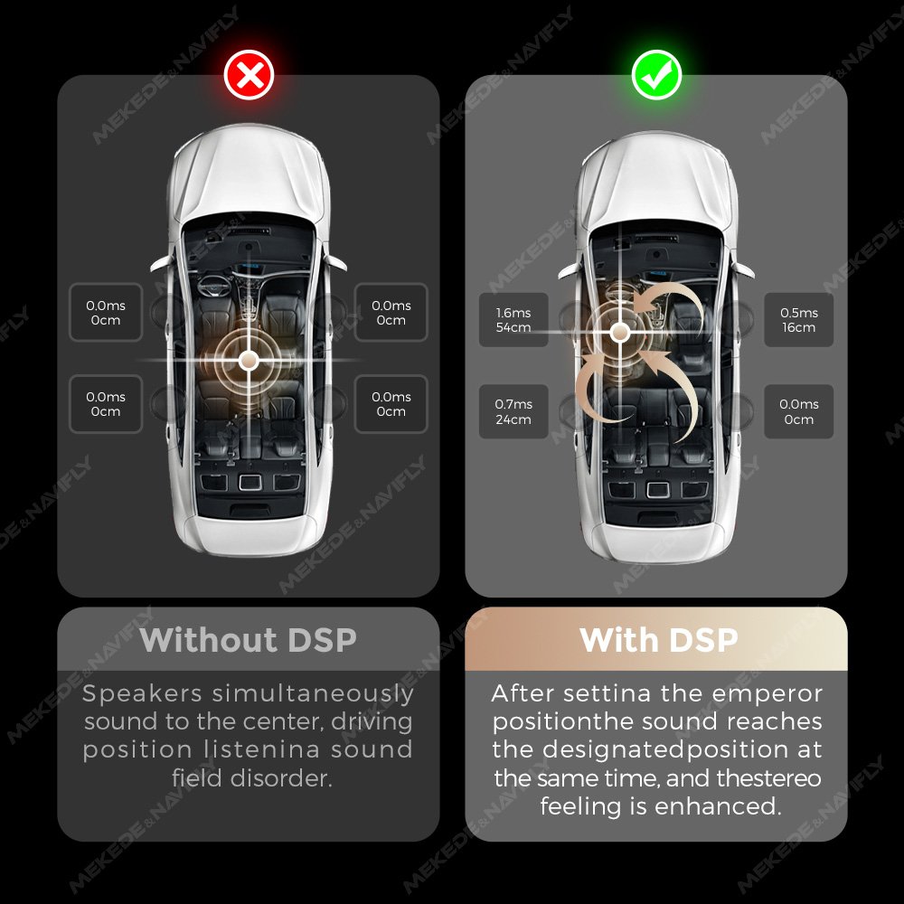 MEKEDE Wireless BT Music Support Adjustment Android Audio Player Host DSP APP Linkage Control for Universal Car Amplifier DSP