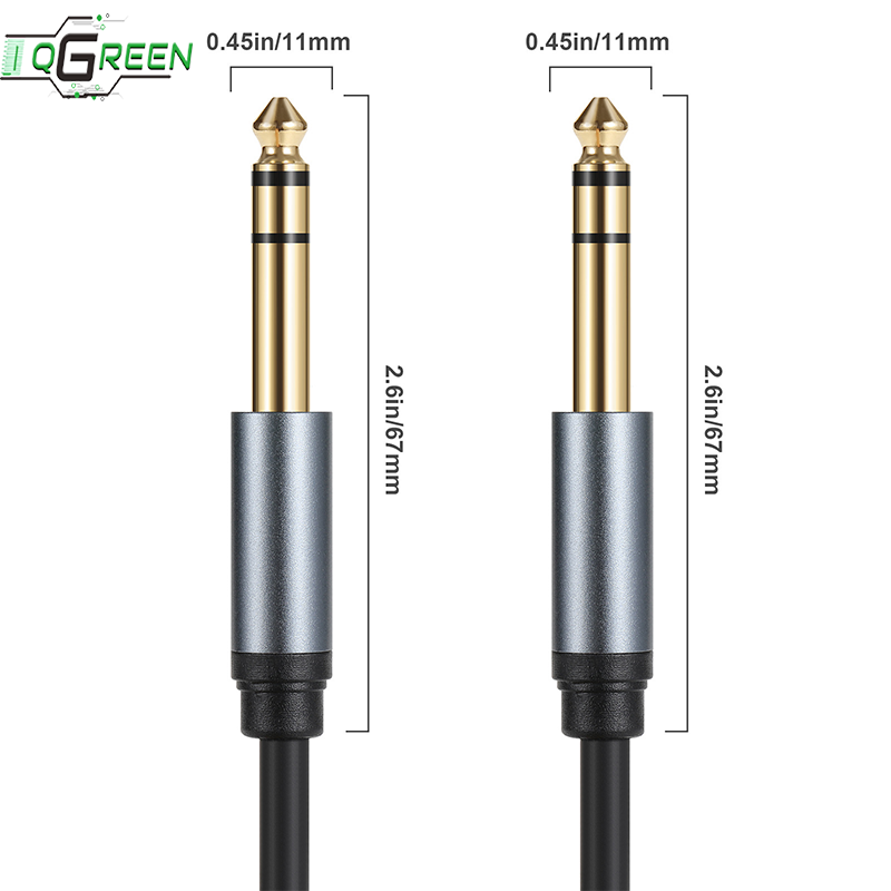 High Quality 1/4" 6.35 mm Instrument Electric Guitar Cable for Bass Keyboard Mixer