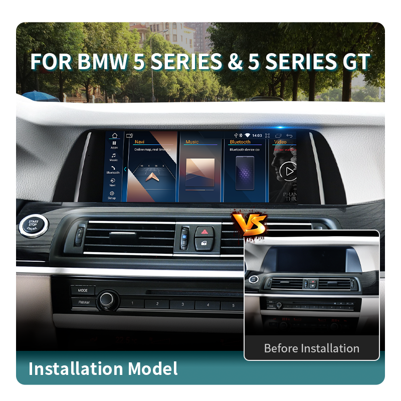 KLYDE 10.25/12.3 Inch Original Style Screen for BMW 5 Series F10 F11 8GB+128GB Carplay Android 13 Car Multimedia Player