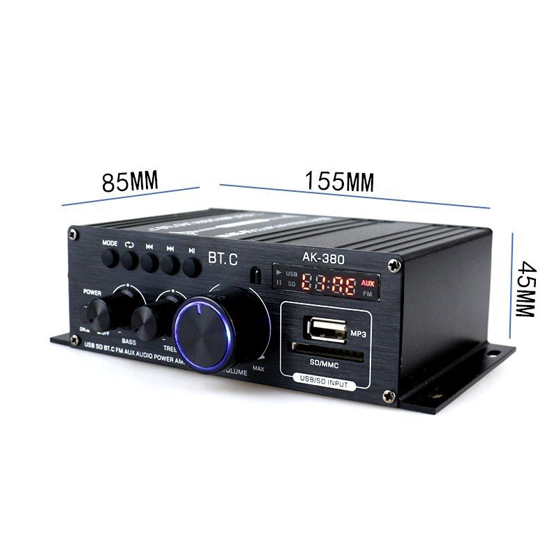 AK380 BT Car Family 12V Power Amplifier