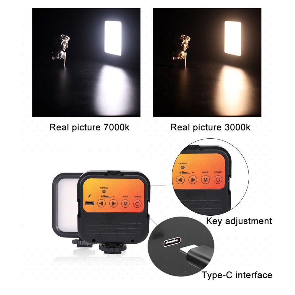 Takenoken Portable Live Streaming Photo Lighting Mini Camera Light Cell Phone LED Video Fill Light for Mobile Phone Makeup