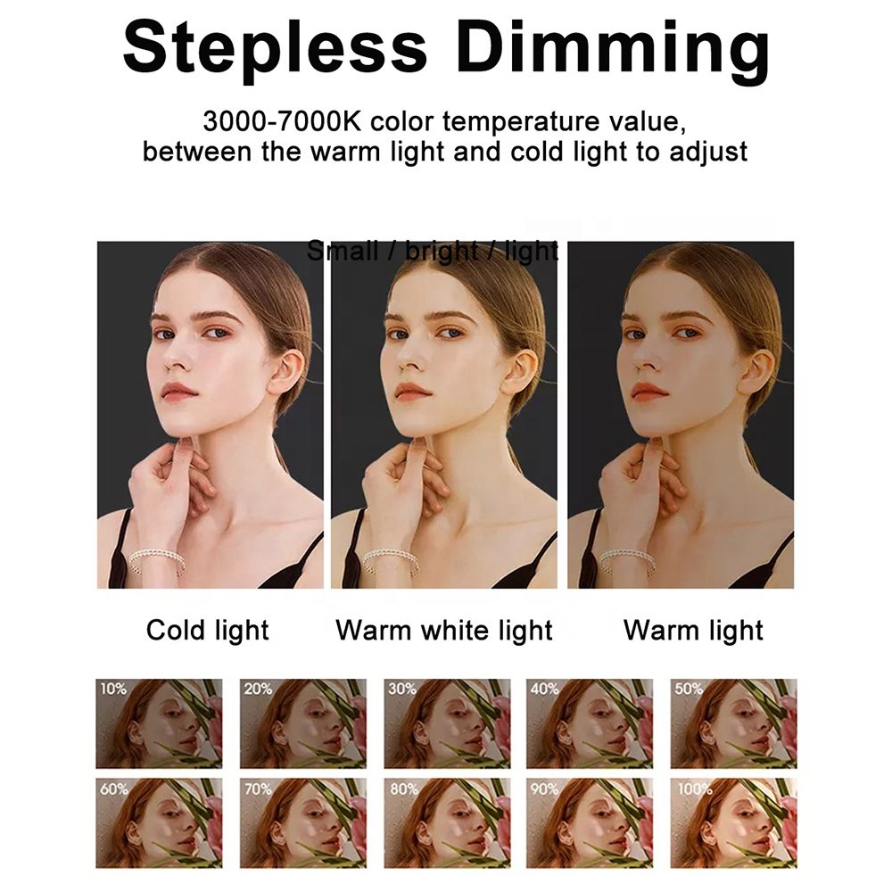 Takenoken Portable Live Streaming Photo Lighting Mini Camera Light Cell Phone LED Video Fill Light for Mobile Phone Makeup