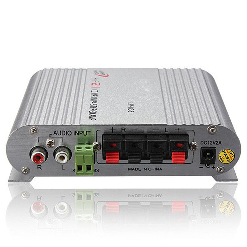 LP-838 Mini Hi-Fi CD MP3 Radio Car Auto Motorcycle Home Audio Stereo Bass Speaker Amplifier Boostrer Player 12V 200W