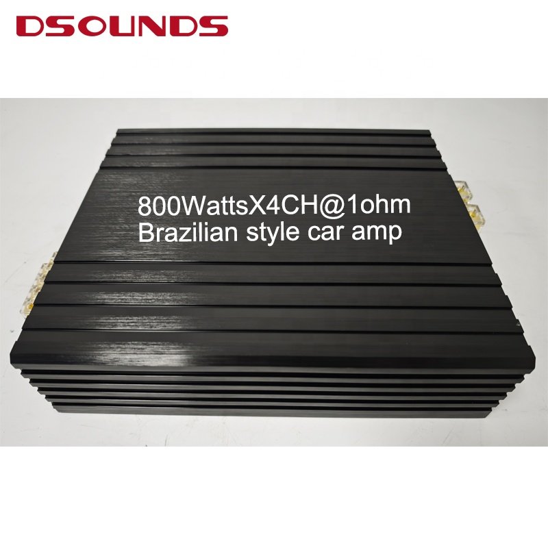 Wholesale Big Power 4CH Car Amplifier Full Range Brazilian Style Car Amplifier with 800WrmsX4CH Customizable Car Amplifier