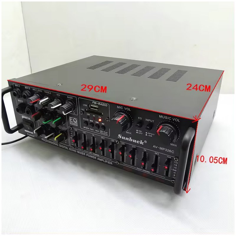 110V 220V 12V Blueteeth High-power 300W*2 Home Theatre Amplifier Karaoke OK Car Sound Equipment/Amplifiers/Speakers